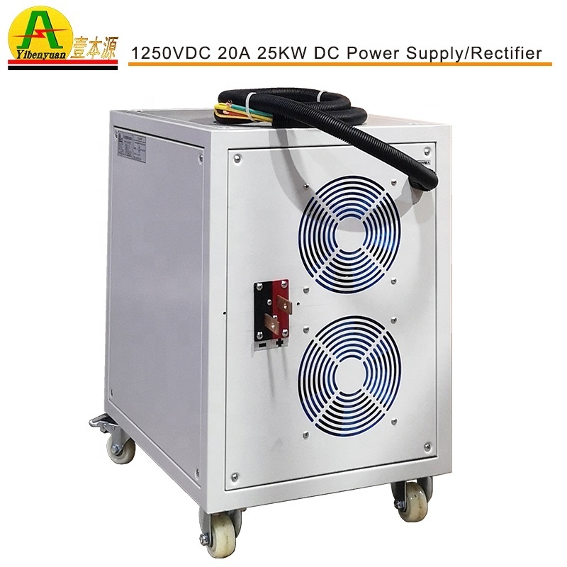 25KW high power ac to dc 25A 0-50A 100V 250V 0-500V touch screen programmable power supply