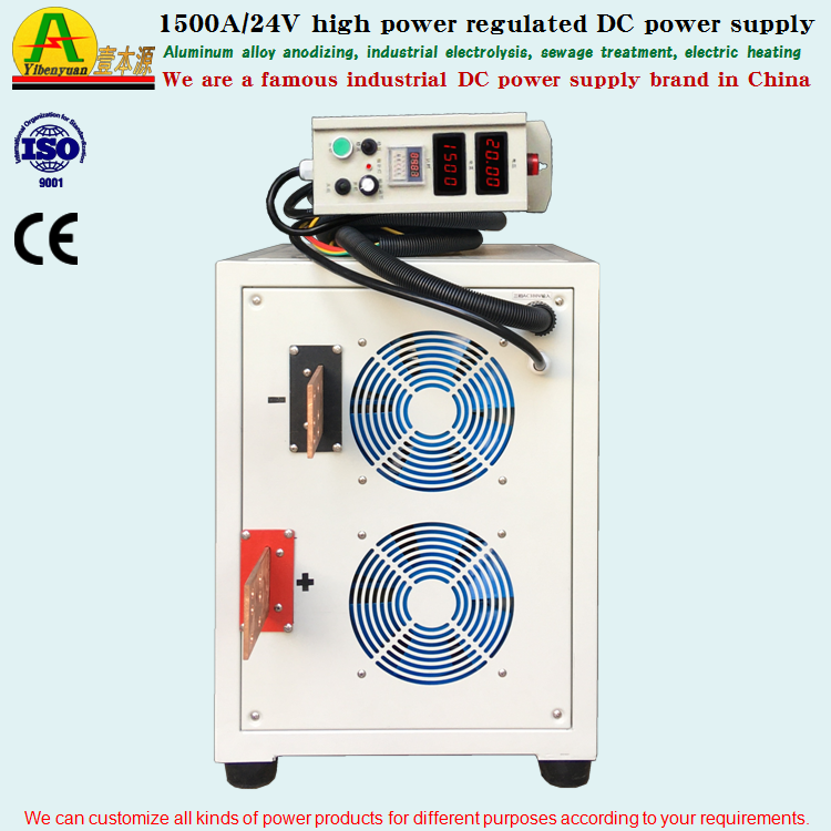 1500A/24V High Power Regulated Adjustable DC Power Supply 25V for Industrial Electrolysis and Anodizing Rectifier