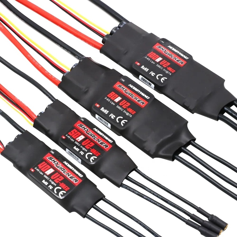 Hobbywing Skywalker 15A 20A 30A 40A 50A 60A 80A 100A V2 ESC 2-6S Brushless Controller UBEC For RC Quadcopter Airplanes