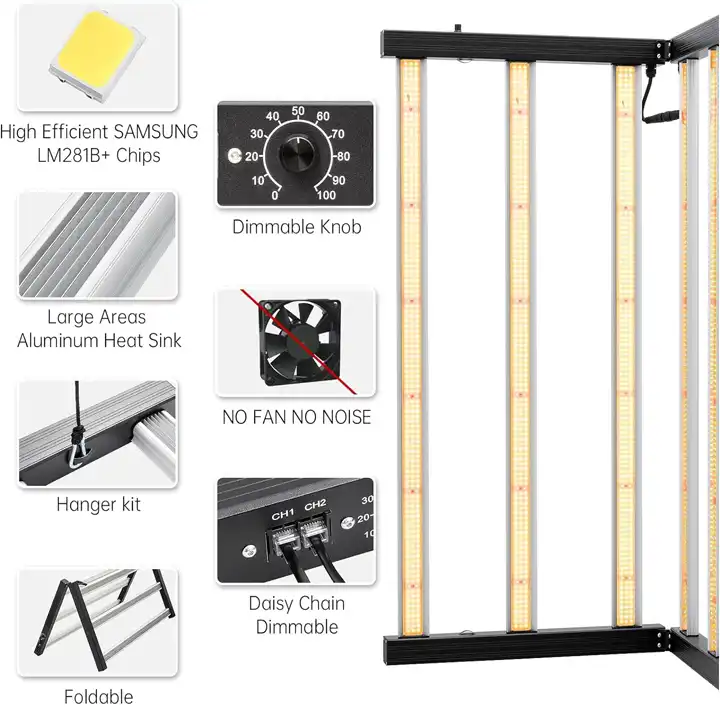 2023 newest greenhouse vertical farming lm281b 720w indoor hydroponics led grow light