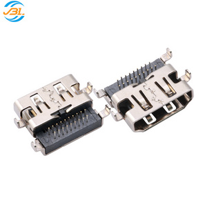 HDTV connector source manufacturer reverse sunk plate copper shell nickel plating 3.37 rebound piece three solder joints