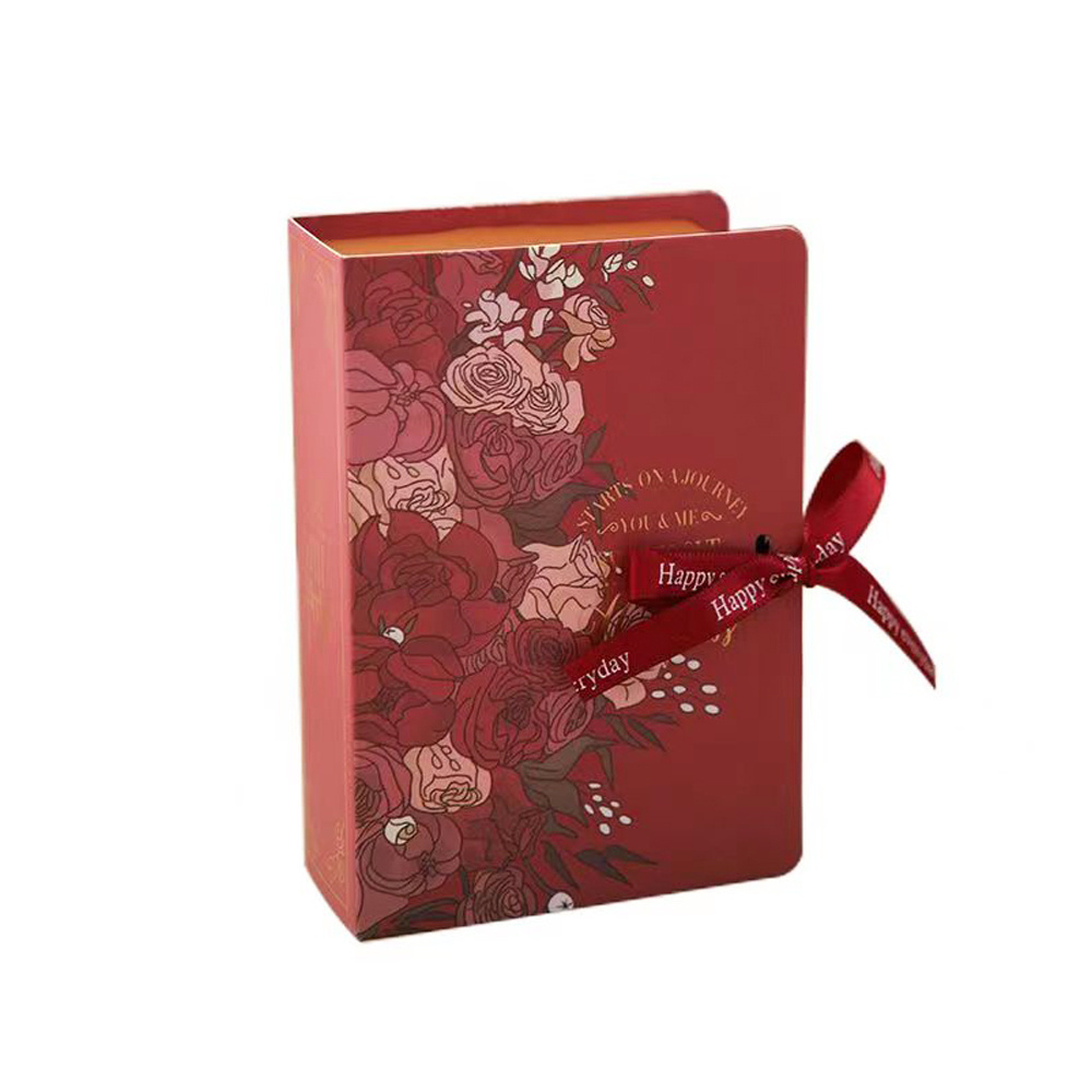 Packaging Boxes & Paper Products Children's Christmas gifts transportable chocolate candy little boxes with ribbon