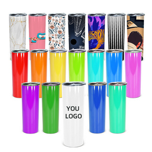 Factory 15oz 20oz 30oz  Skinny Straight sublimation blank glitter holographic UV change color stainless steel vacuum tumbler