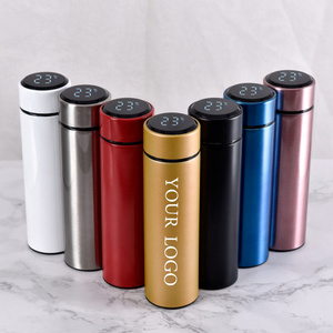 Custom logo Digital 500 ml Vacuum Flasks with LED Temperature Display Stainless Steel 500ml termo thermo cup Smart Water Bottle