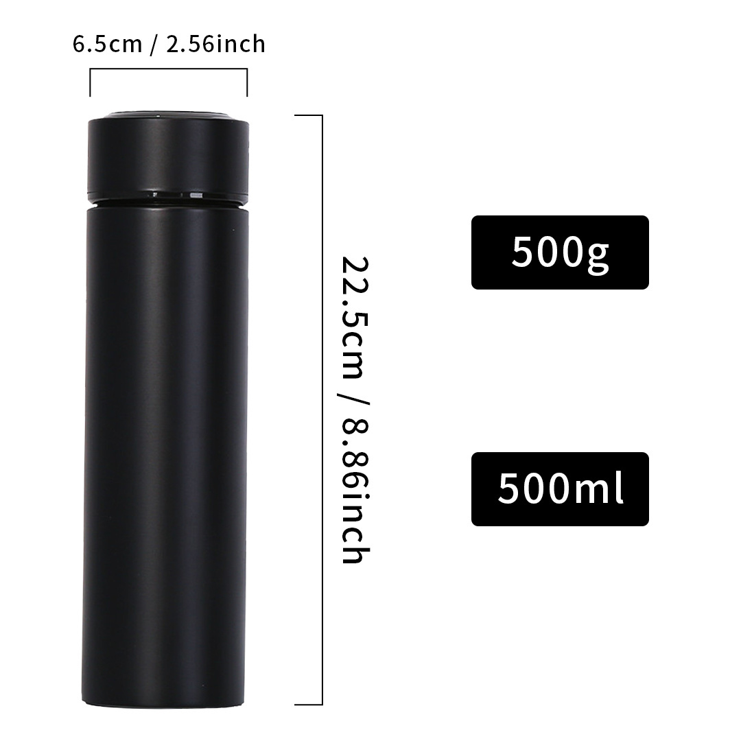 Custom logo Digital 500 ml Vacuum Flasks with LED Temperature Display Stainless Steel 500ml termo thermo cup Smart Water Bottle