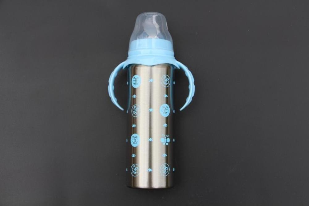 240ml BPA Free Stainless Steel Feeding Supplies Baby Feeding Bottle 360 Sippy cups