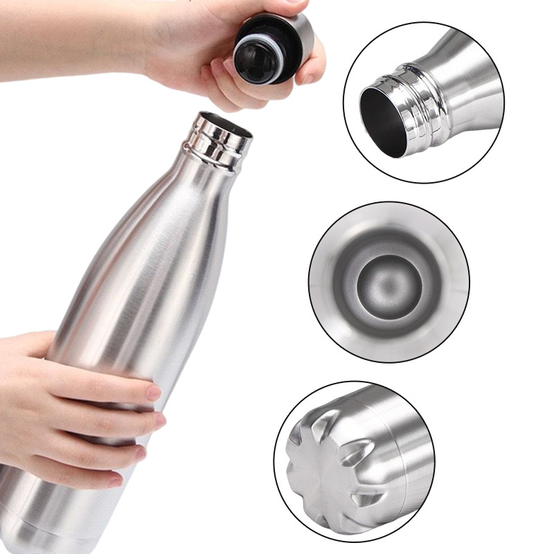 17oz Vacuum Flasks Cola Shape Fitness Thermo Sports Bottle Stainless Steel Water Bottle With Custom Logo