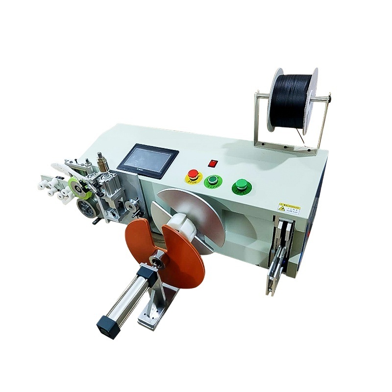 Automatic 14-45mm wire harness tape winding twist tie machine cable manufacturing rolling tying rewinding wires machine