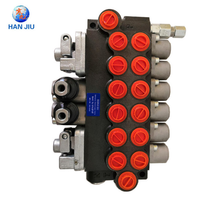 CHIEF P40 Directional Control Valves (22 Series) 6 Spool 4-Way 3 Pos. Tandem Center 10 GPM inlet outlet work port relief setting