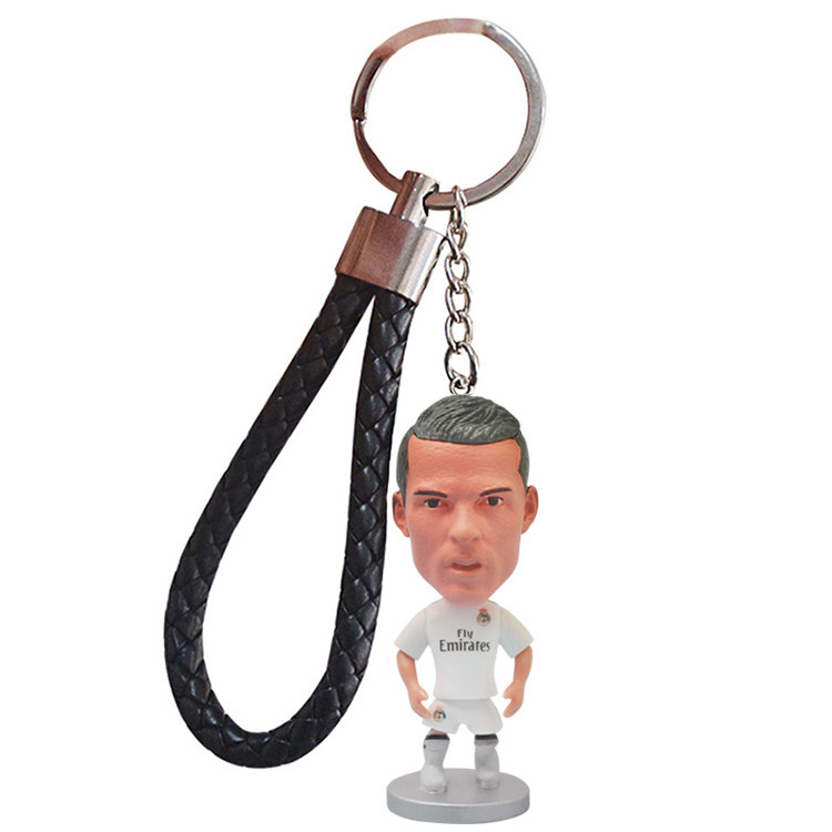 Hot Sale Wholesale 3D Mini Football Keychain C Ronaldo Messi Accessories Key Chain Cute