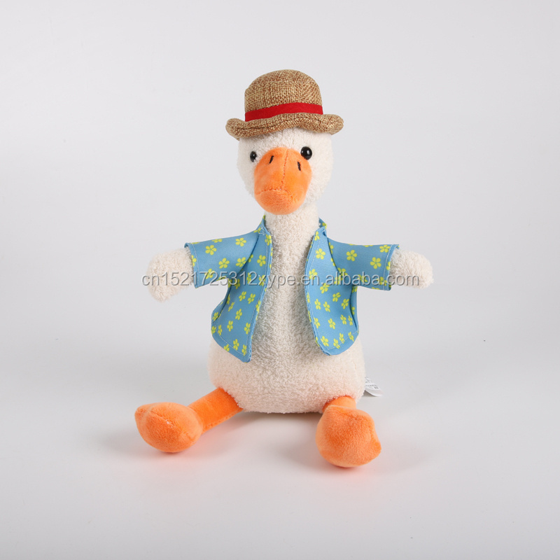 Custom cute duck with hat plush toy