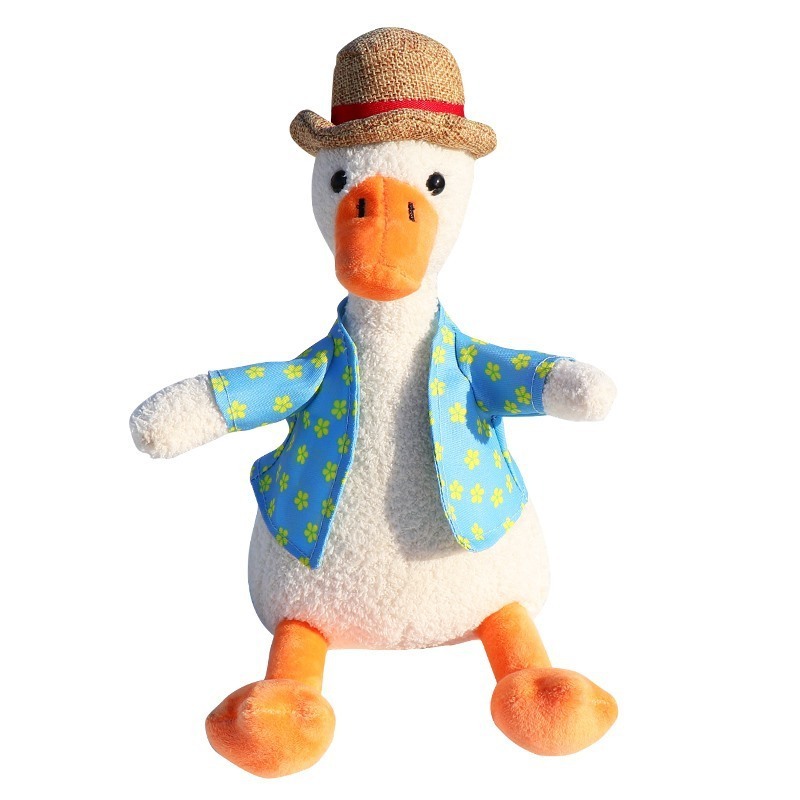 Custom cute duck with hat plush toy