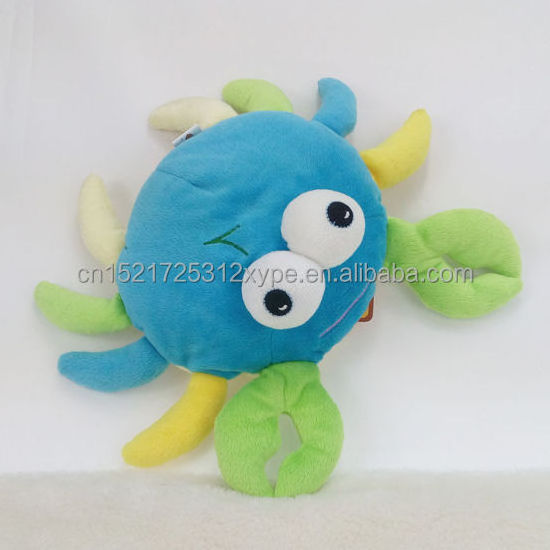 custom Soft stuffed Marine toys seahorses clown fish turtles crabs sea animals plush toy