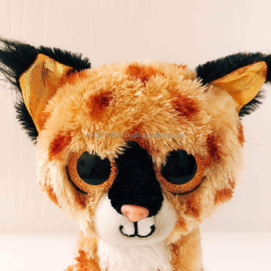 Big Eyes big ears Soft Custom Stuffed Cat  bobcats Plush Toys For Kids