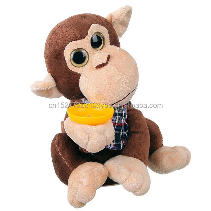 Electric money control music action sound animal plush doll children's toys