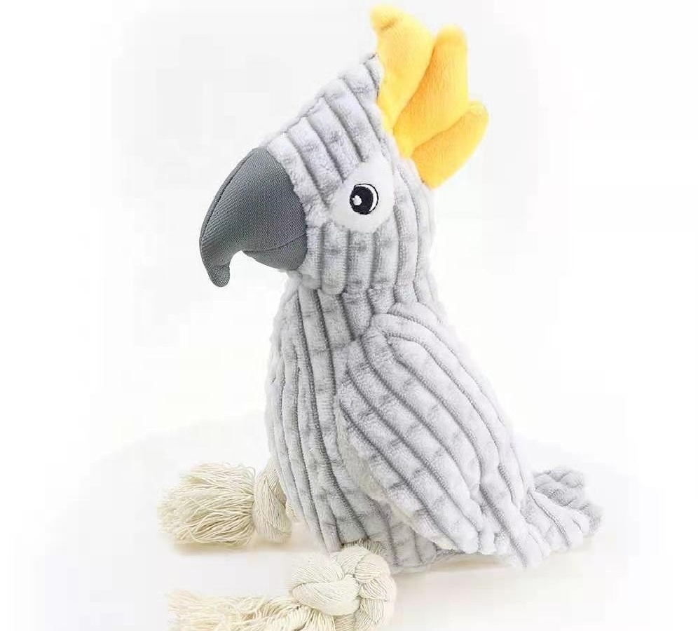 custom characteristic sound molar green dog plush bird toy dog bite resistant sound toy manufacturers