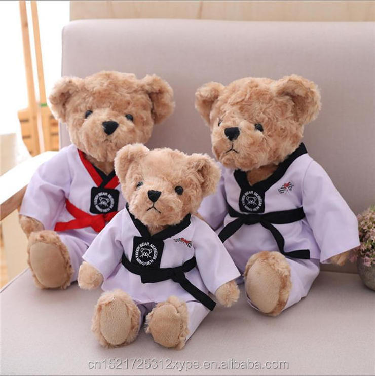 Factory custom Taekwondo couple teddy bear teddy bear stuffed animal plush toys