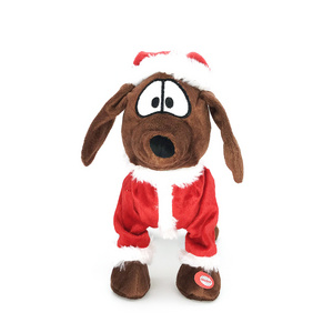 Music Dancing Dog plush toy Christmas Electric Toys Party Decorations Creative Children's Gifts