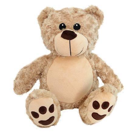 custom removable with zipper rose pattern teddy bear embroidered plush toy