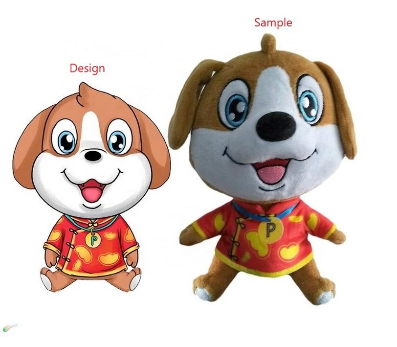 Popular marketing item plush stuffed animal dog gift gotgift toys big head dog custom logo plush toy