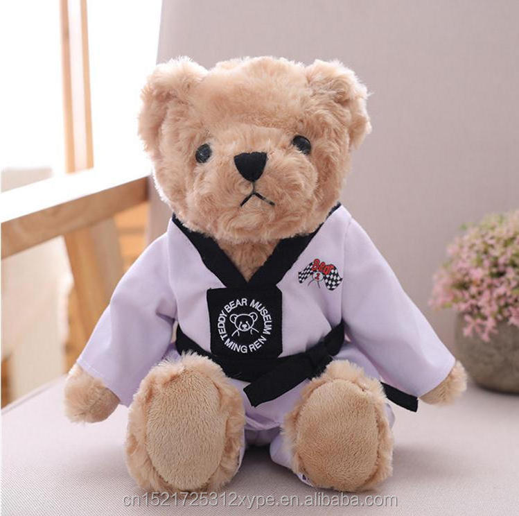 Factory custom Taekwondo couple teddy bear teddy bear stuffed animal plush toys