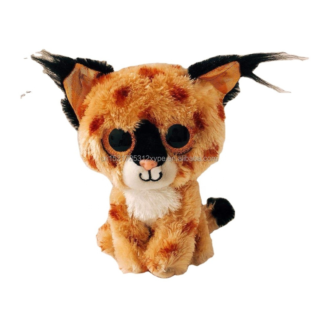 Big Eyes big ears Soft Custom Stuffed Cat  bobcats Plush Toys For Kids