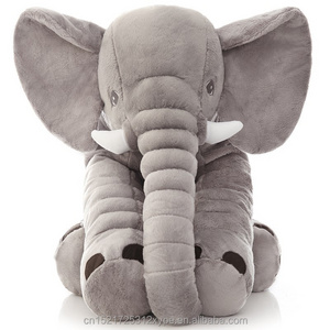 Free Shipping 60cm Elephant Plush Toys Animal Skin With Zip Unfilling Super Soft Fabric Cute Doll for Kids Present Niuniu Daddy