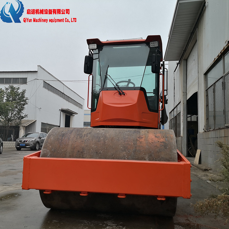 5 tons Single QIYUN Machinery   drum compactor vibratory mini road roller