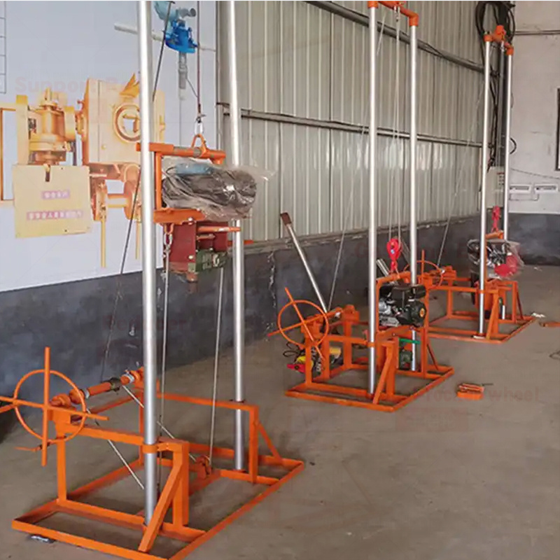 Folding Small mini wheeled rig machine water well drilling machine small mine drilling rig