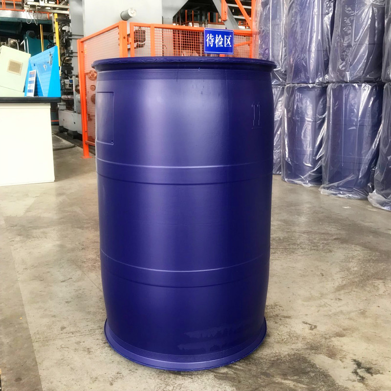 Manufacturer HDPE blue Plastic drum 200 liter large capacity closed end barrel