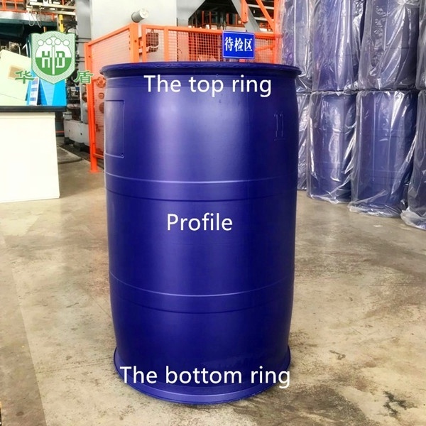 Factory price 55 gallon 200 litre blue plastic drum shipping barrel with closed top