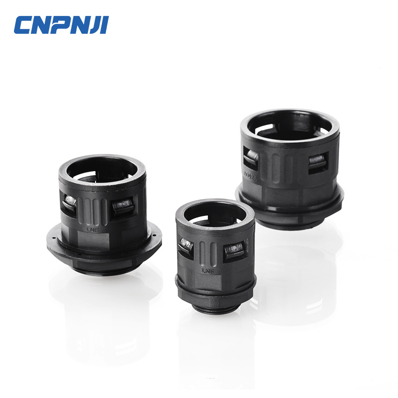 Straight corrugated conduit fitting connector for electrical flexible nylon plastic cable hose AD15.8