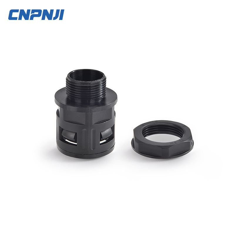 Straight corrugated conduit fitting connector for electrical flexible nylon plastic cable hose AD15.8