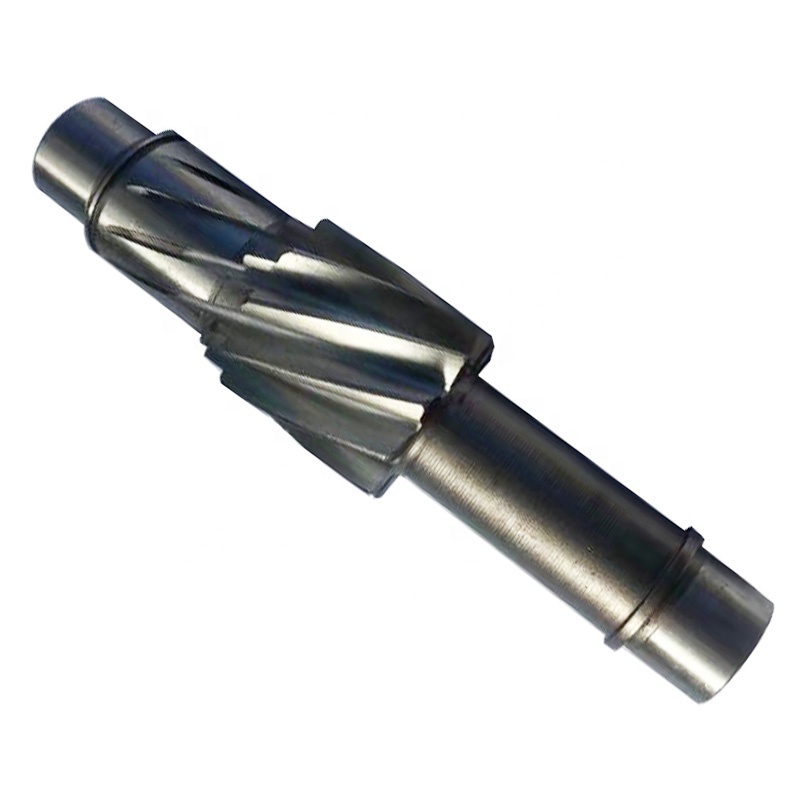 China precision stainless steel gear shaft with teeth grinding