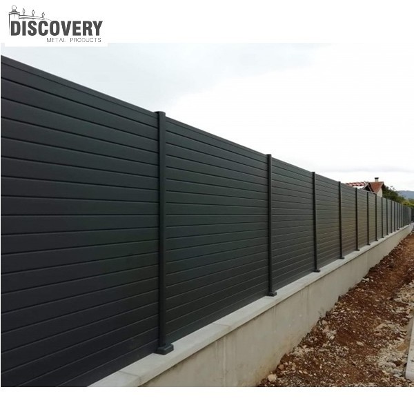 Good sale aluminum outdoor fence panels modern design yard metal fencing maintenance free aluminum privacy fences