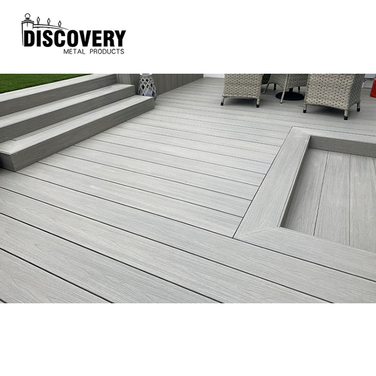 High quality co-extrusion composite deck waterproof with glass railing for decks new material wpc deck