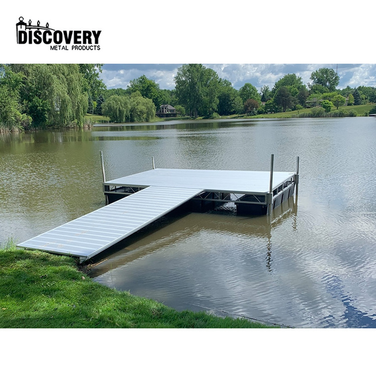 Factory direct cheap price floating pontoon floats dock house boat on water aluminum pontoon floats deck