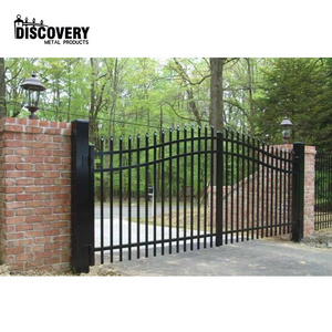 Modern design aluminium main gates designs hot sale high quality metal aluminum automatic gate