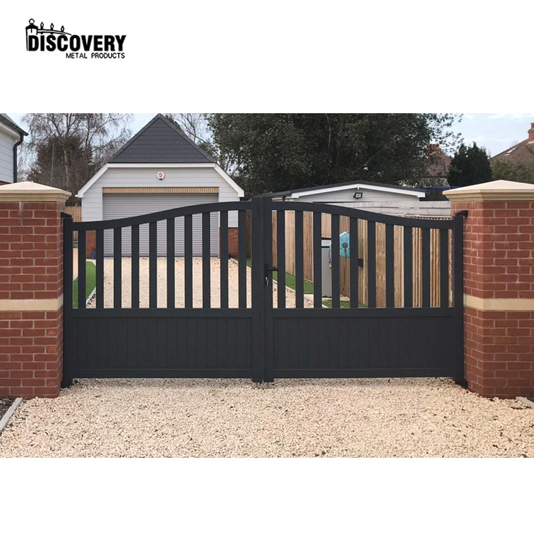 New design automatic driveway aluminum swing gate for private residences power coated latest main gate designs for villa