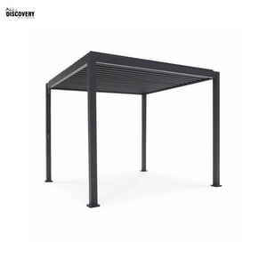 Customize Made Gazebo Snow-Resistant Pavilion Garden Outdoor Sun Shades Manual or Electric Louvered Aluminium Pergola