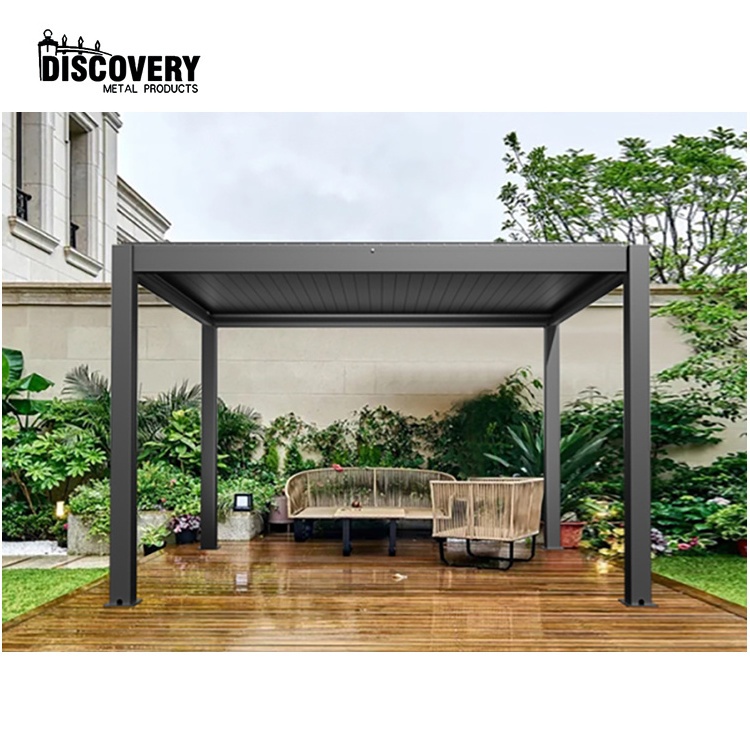 Modern Design Patio Roof Motorized Aluminum Garden Pergola Swimming Pool Backyard Gazebo