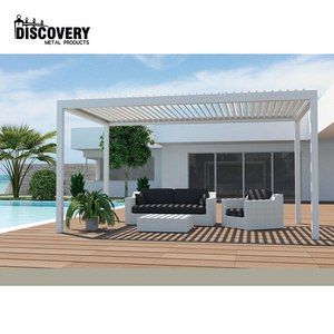 Modern Design Patio Roof Motorized Aluminum Garden Pergola Swimming Pool Backyard Gazebo