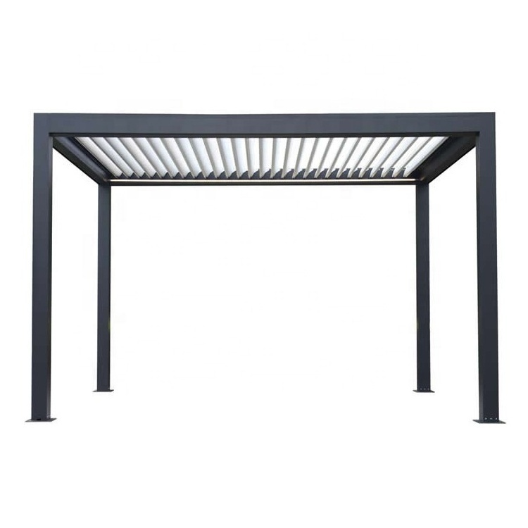 Opening Louver Roof Gazebo De Aluminio Motorized Metal Garden Pergola Patio Outdoor Adjustable Aluminum Pergola