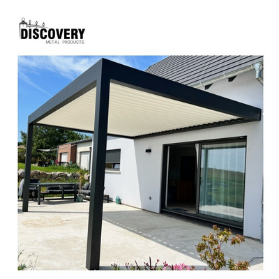 Opening Louver Roof Gazebo De Aluminio Motorized Metal Garden Pergola Patio Outdoor Adjustable Aluminum Pergola