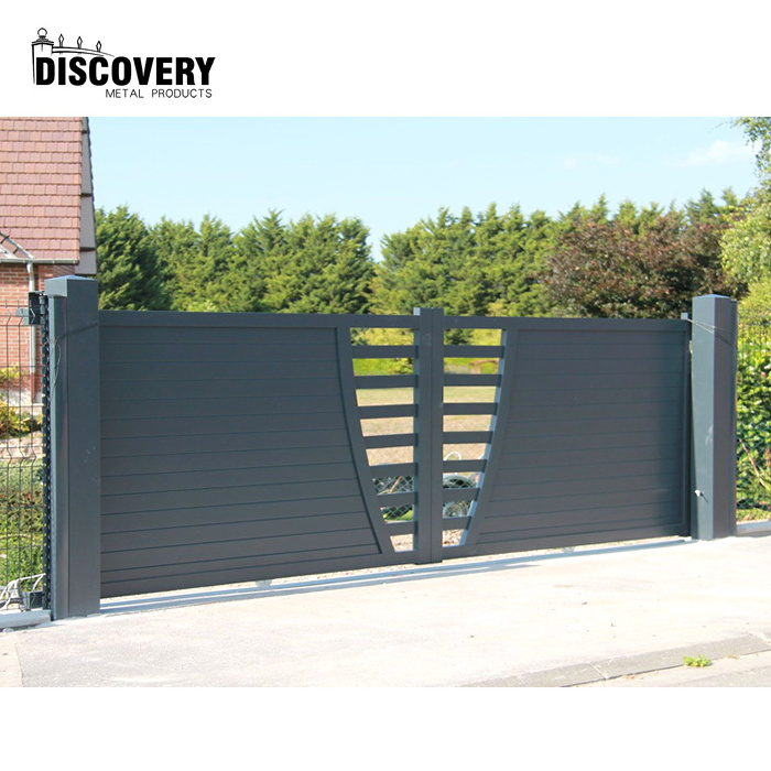 Wholesale new design front gate designs steel gate aluminum garden gates with main gate pillar design