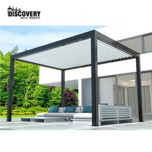 Factory Custom Fully Automatic Open Terrace Roof Pergola louvered Waterproof Aluminum Pergola for Outdoor