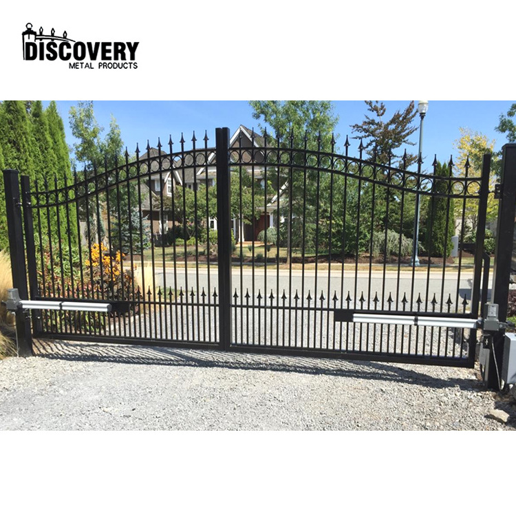 Modern design aluminium main gates designs hot sale high quality metal aluminum automatic gate