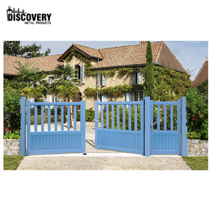 Wholesale new design front gate designs steel gate aluminum garden gates with main gate pillar design