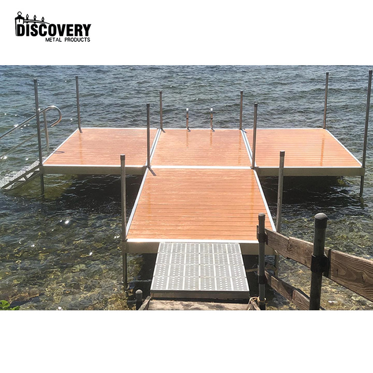 Aluminum Floating Dock Durable Floating Marina Pontoon WPC Aluminum Docking Manufacture