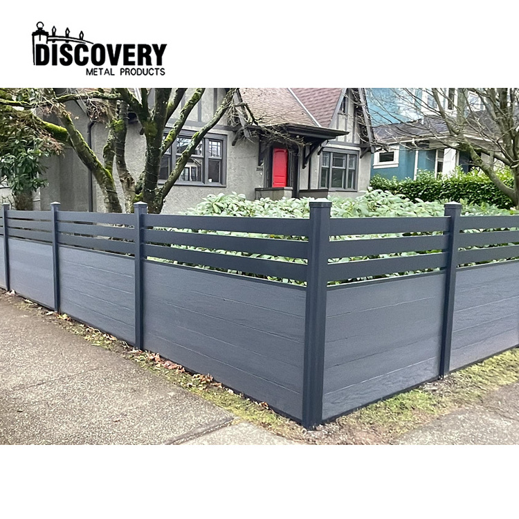 Extrusion WPC wood plastic composite easy DIY fence outdoor garden patio swimming pool fence panel